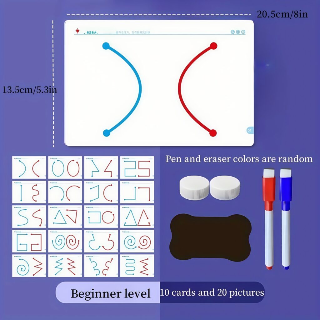 2-in-1 Brain Development Training Kit – Finger Maze & Pen Control Workbook for Kids