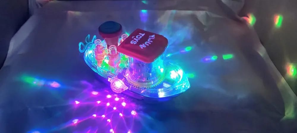 Gear Ship Bump & Go Toy with 3D Lights & Music – Automatic Action Baby Toy - Image 2
