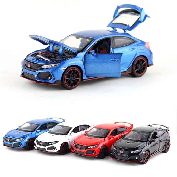 Honda Civic Type-R Die-Cast Alloy Toy Car with Touch Sensor – 6-Inch Model