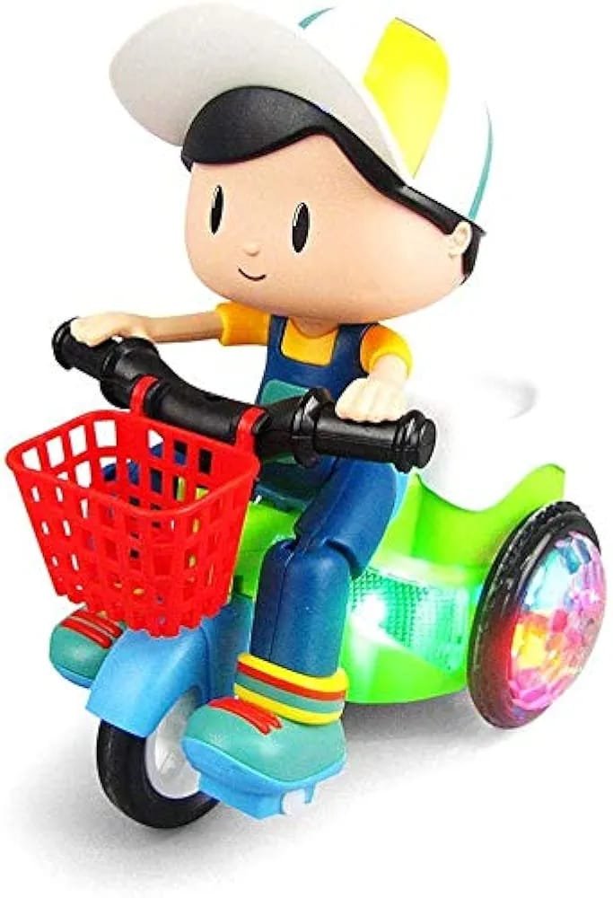 Musical Stunt Tricycle Toy with 360° Rotation & 3D Flashing Lights for Kids - Image 3