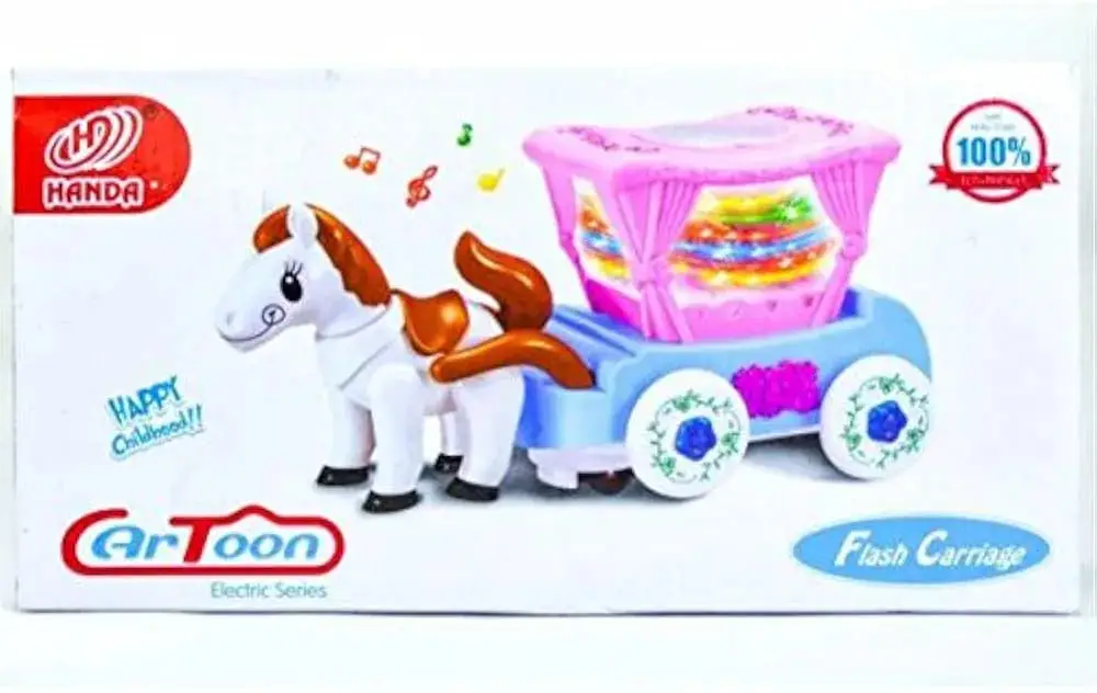 Cartoon Flash Carriage Musical Toy – Light & Sound Toy for Babies & Toddlers - Image 2