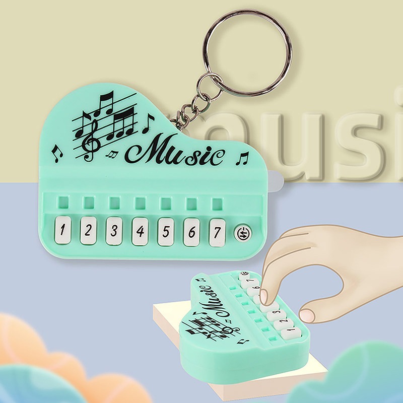 Mini Piano Keychain Toy – 8-Key Electronic Synthesizer Bag Charm for Kids - Image 2