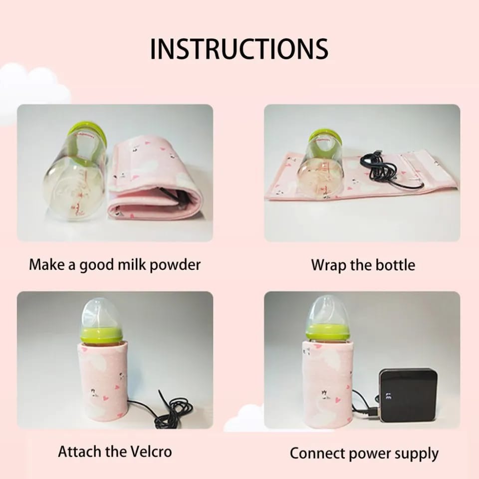 USB Baby Bottle Warmer Pouch – 42°C Constant Temperature Feeding Sleeve - Image 2
