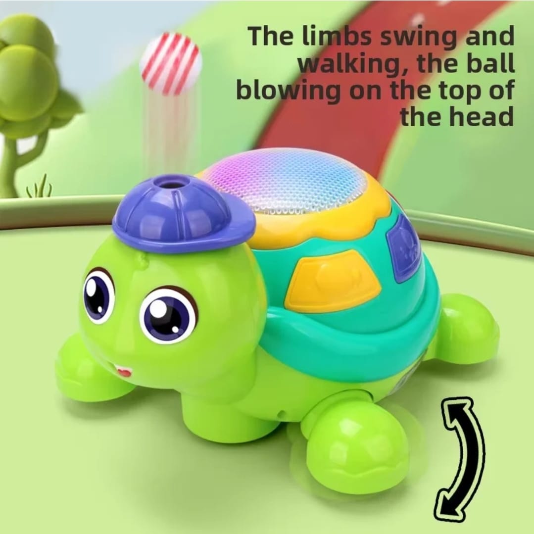 Blow the Ball Turtle Toy with Music & Lights – Interactive Balancing Game for Kids