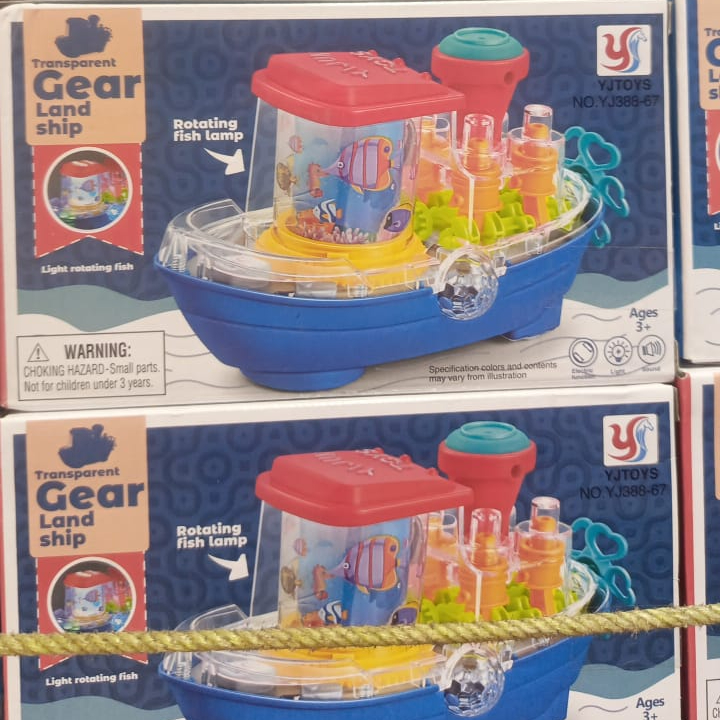 Gear Ship Bump & Go Toy with 3D Lights & Music – Automatic Action Baby Toy - Image 4