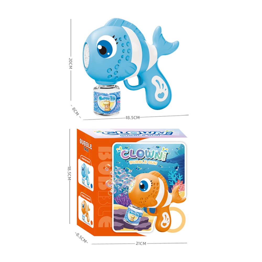 Fish Bubble Gun Toy with Lights & Sounds – Automatic Bubble Blower for Kids - Image 2