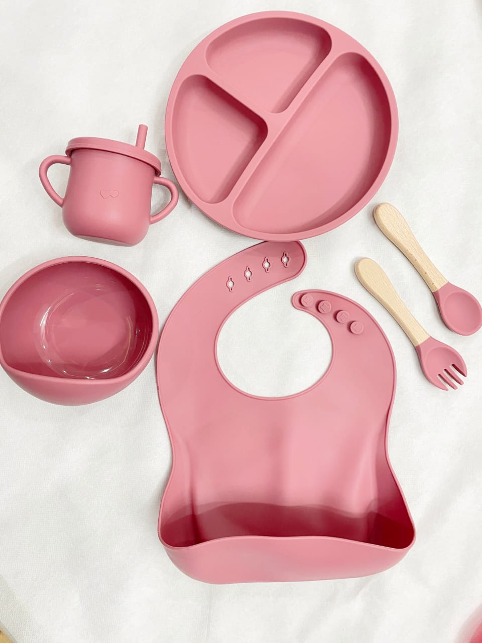 6-Piece Silicone Baby Feeding Set – BPA-Free with Suction Base & Ergonomic Design - Image 3