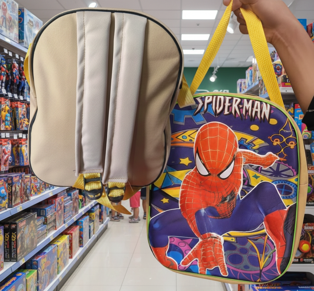 Superhero 12-Inch Kids School Bag – Cartoon Backpack for Boys Nursery & Preschool