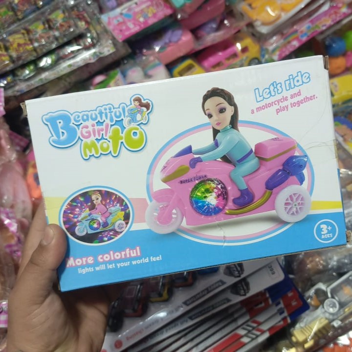 Princess Motorbike Bump & Go Toy with Lights, Music & Doll – Girls Pretend Play - Image 4