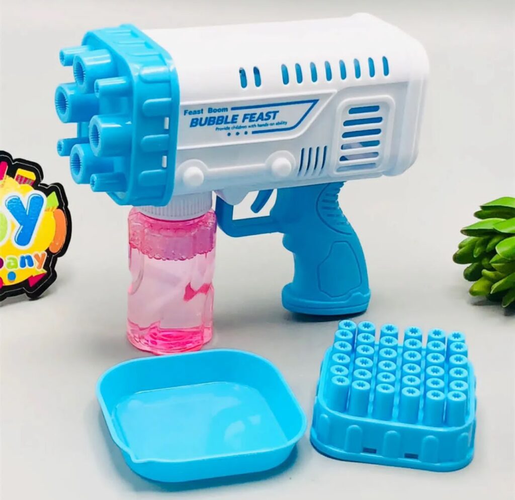 Electric Bubble Bazooka Pro 2-in-1 Rocket Bubble Gun – Fast Continuous Bubbles