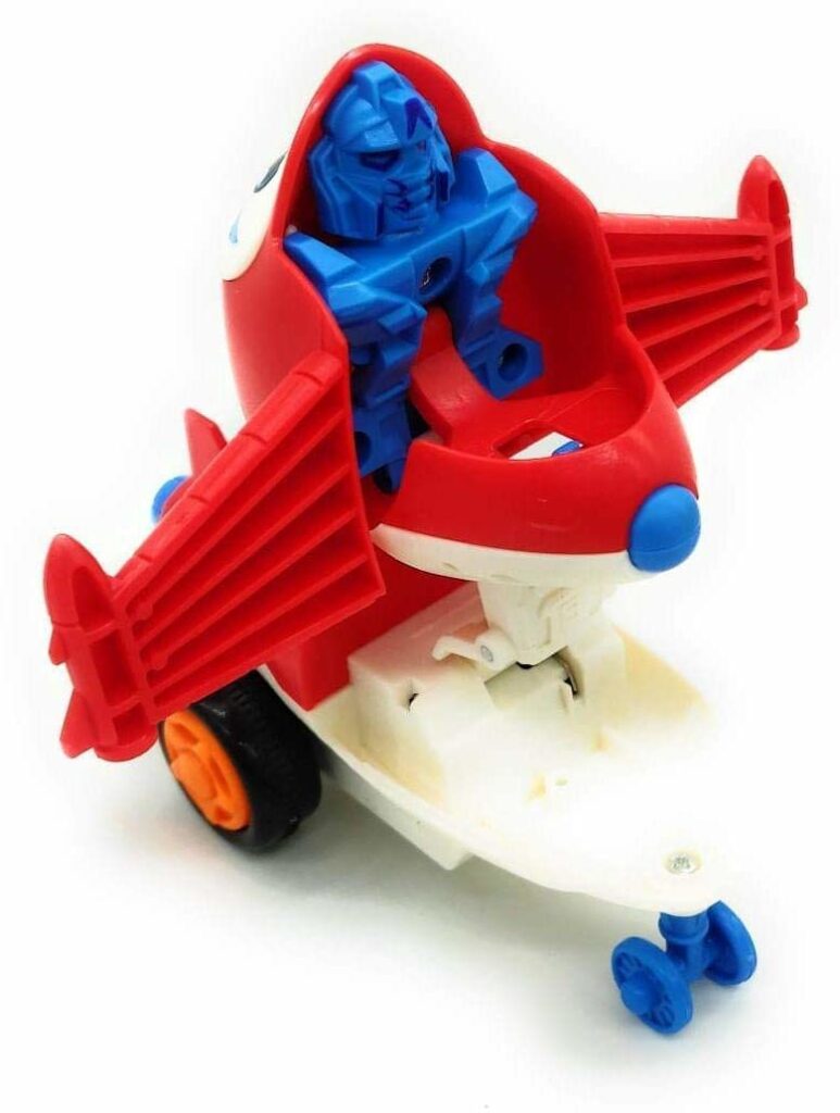 Transforming Aeroplane Friction Toy for Kids – Quick Change Vehicle Toy