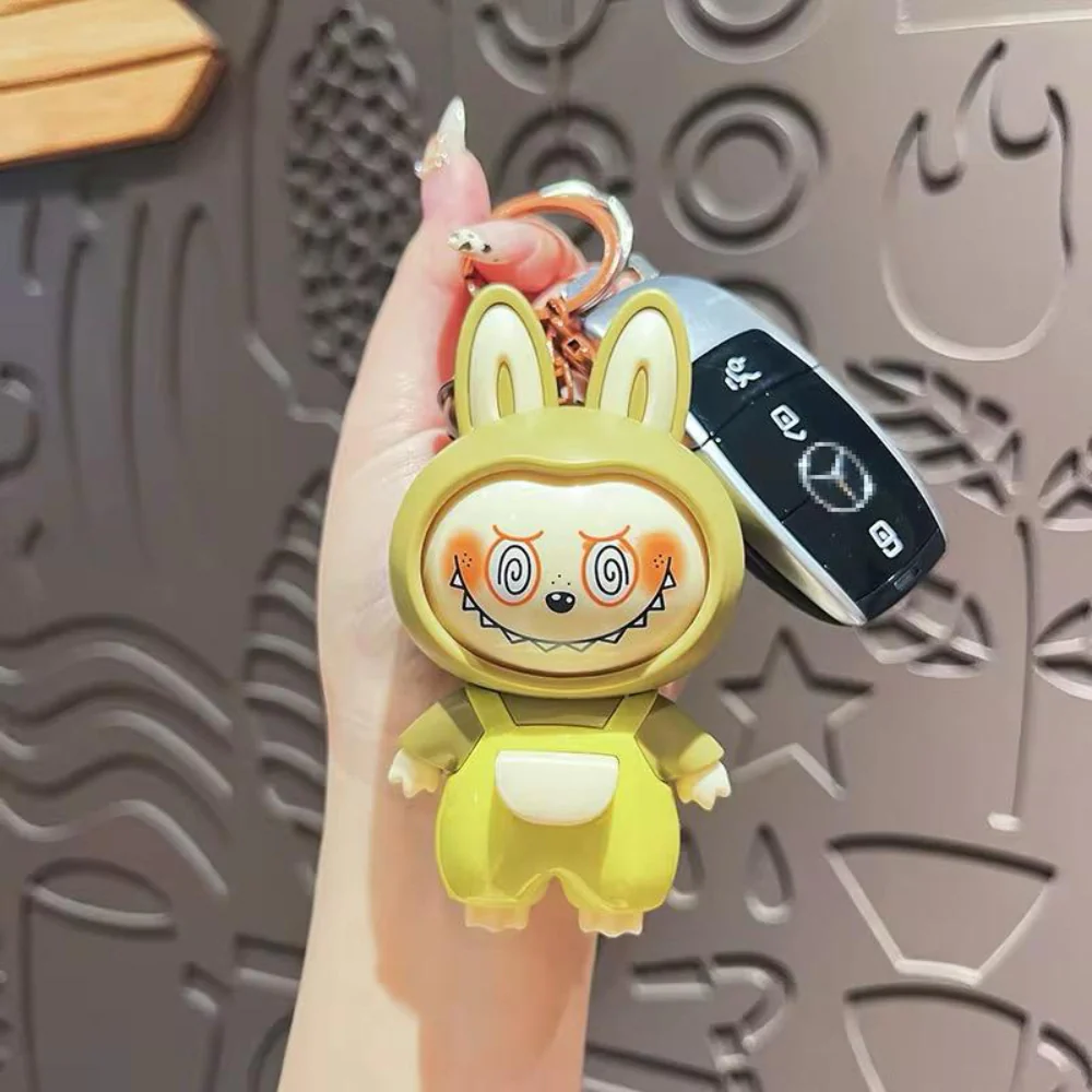 Labubu Style Face Changing Mini Doll – Cute Cartoon Keychain Decompression Toy