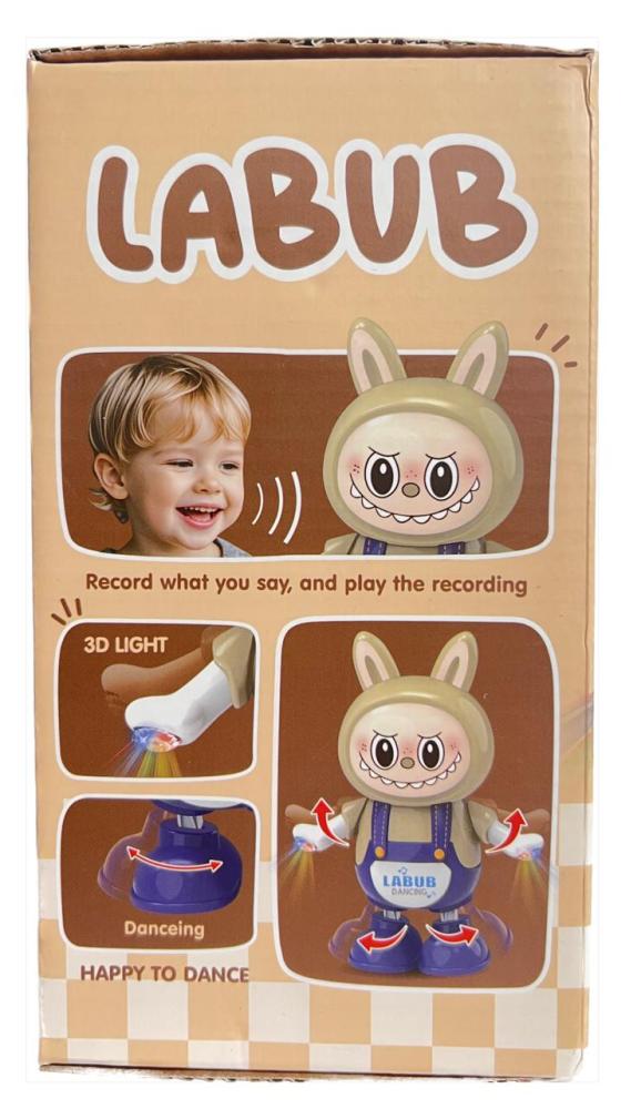Dancing Labubu Doll with Light & Sound – Talking Battery Operated Plush Toy - Image 3
