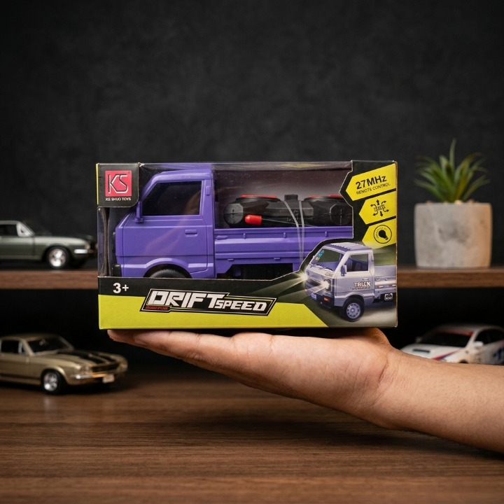 27MHz RC Toy Truck for Kids – Drift Speed Remote Control Blue Truck