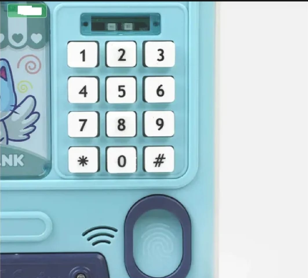 Kids ATM Money Box with Password & Fingerprint Lock – Electronic Saving Bank - Image 3