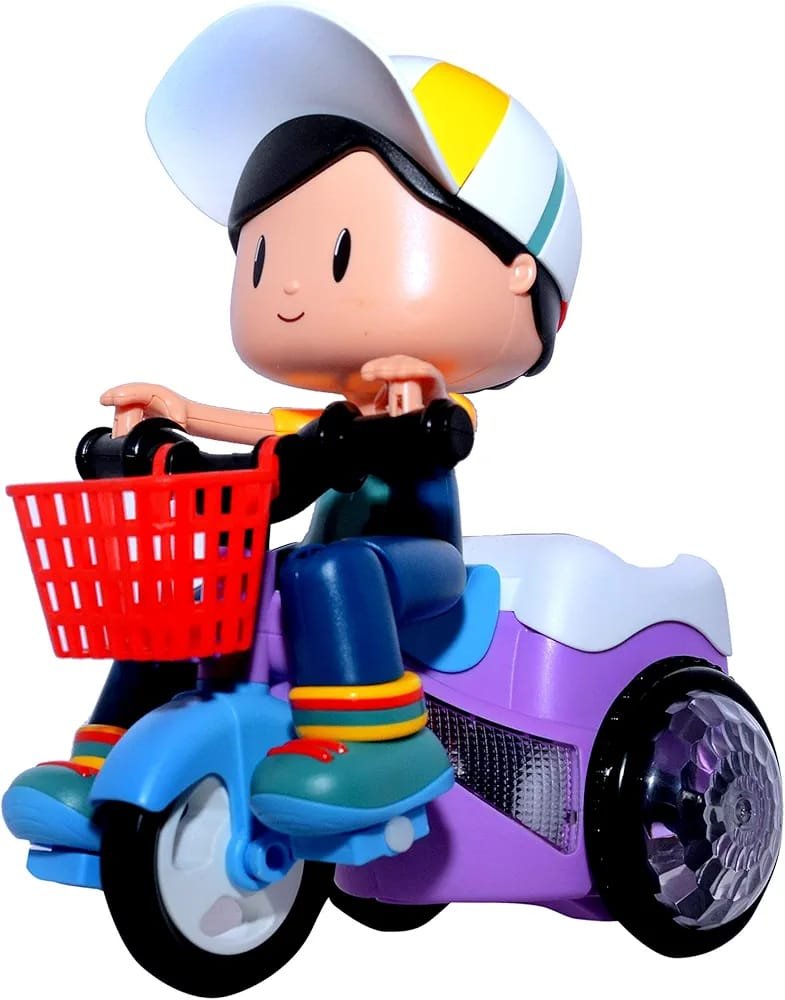 Musical Stunt Tricycle Toy with 360° Rotation & 3D Flashing Lights for Kids - Image 4