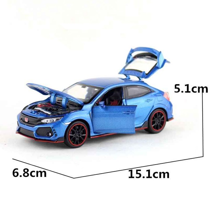 Honda Civic Type-R Die-Cast Alloy Toy Car with Touch Sensor – 6-Inch Model - Image 2