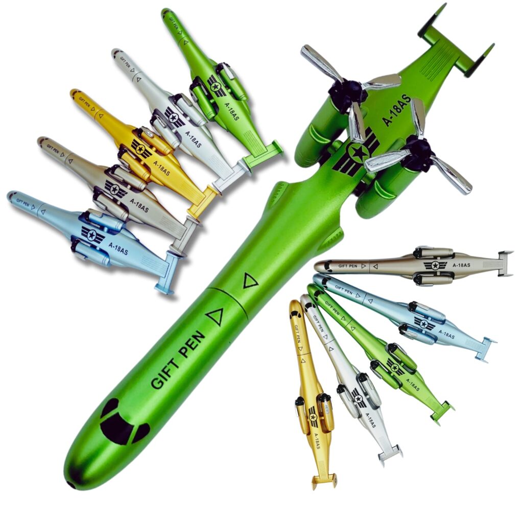 Airplane Shape Metal Ballpoint Pen – Creative Aircraft Gift Pen for Kids & Students