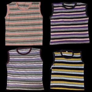 Pack of 4 Kids Multi-Color Cotton Sando Set