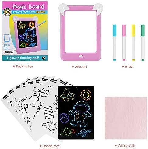 3D Light-Up Magic Glow Drawing Pad for Kids – LED Creative Drawing Board