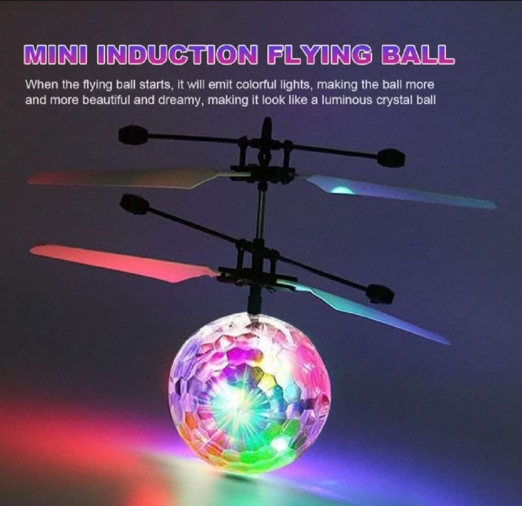 Hand Control Flying Ball with Motion Sensors – 3D Lights Gravity Sensor RC Toy