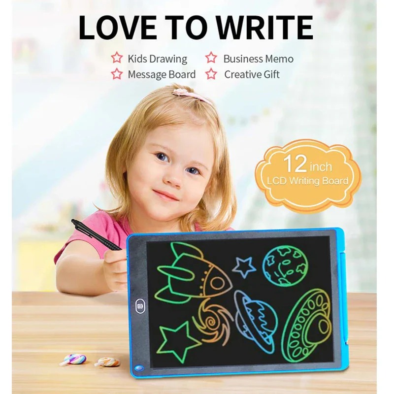 8.5 Inch LCD Writing Tablet for Kids – Colorful Doodle Board with Erase Button