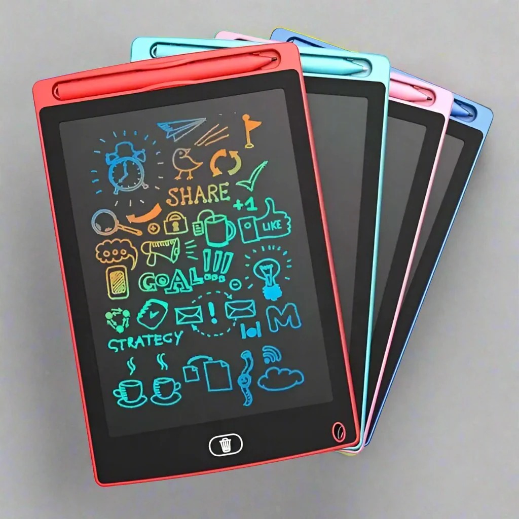 8.5 Inch LCD Writing Tablet for Kids – Colorful Doodle Board with Erase Button - Image 2