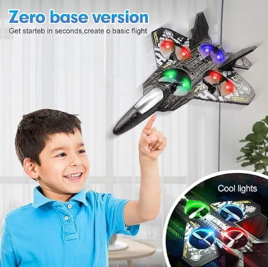 2.4G RC Fighter Jet Plane Toy – Remote Control Foam Airplane with Lights & Stunts - Image 3