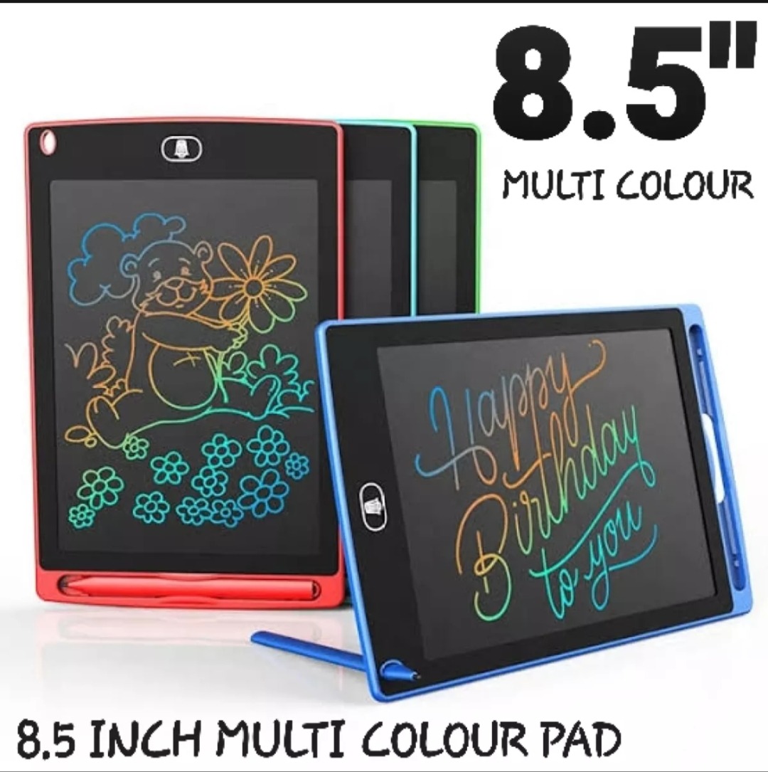 8.5 Inch LCD Drawing Writing Tablet for Kids – Multicolor Screen Doodle Board