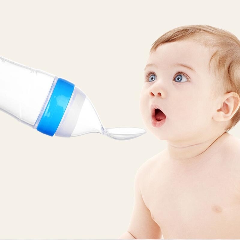 Silicone Squeeze Spoon Feeding Bottle for Baby – Soft Safe Food Dispensing Feeder - Image 4